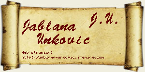 Jablana Unković vizit kartica